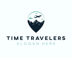 Location Pin Traveler logo design