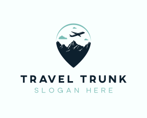 Location Pin Traveler logo design