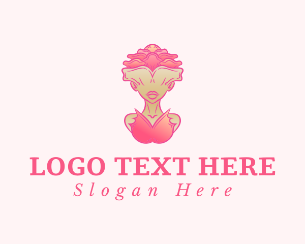 Flower Rose Lady logo