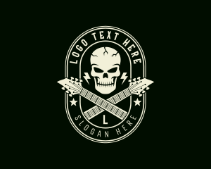 Skull Rockstar Guitar logo