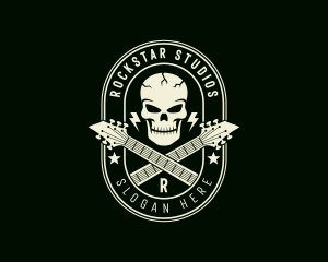 Skull Rockstar Guitar logo