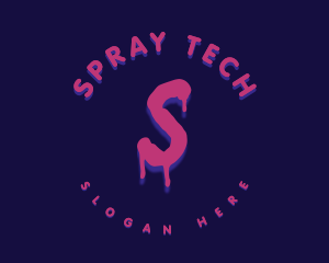 Neon Spray Paint logo design