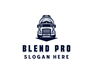 Concrete Mixer Truck Construction logo design