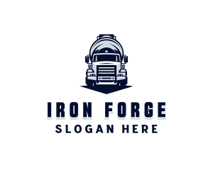 Concrete Mixer Truck Construction logo design