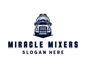 Concrete Mixer Truck Construction logo