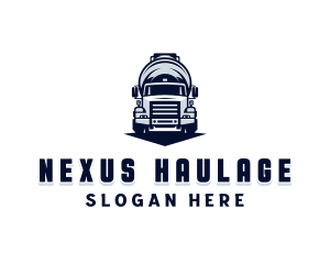 Concrete Mixer Truck Construction logo design