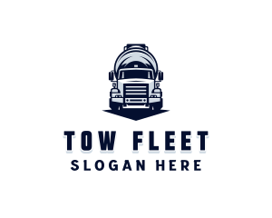 Concrete Mixer Truck Construction logo design