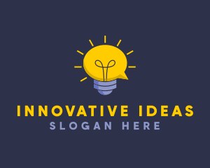 Lightbulb Idea Communication logo design