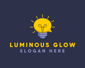 Lightbulb Idea Communication logo design