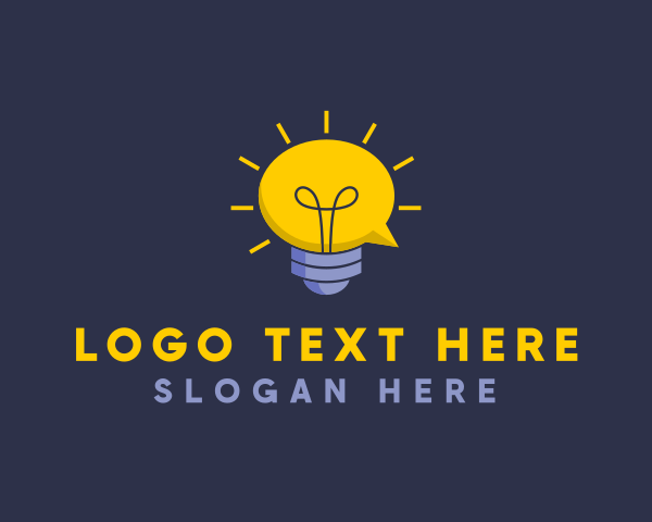 Lightbulb Idea Chat logo