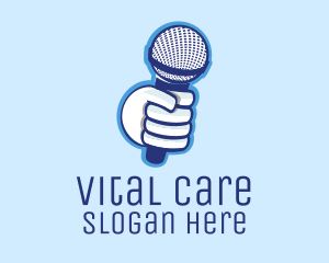 Microphone Podcast Media  Logo