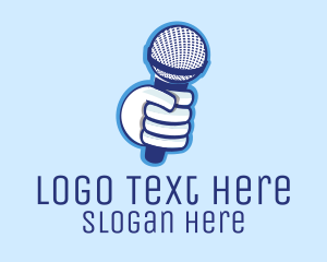 Podcast - Microphone Podcast Media logo design