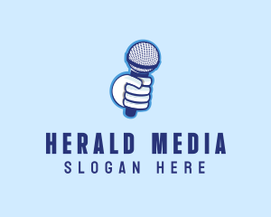 Microphone Podcast Media  logo design