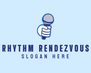 Microphone Podcast Media  logo design