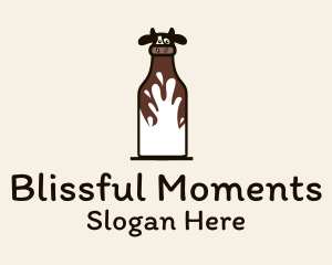 Cow Milk Bottle Logo