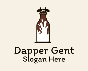 Cow Milk Bottle Logo