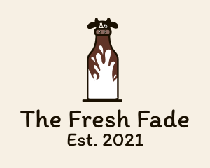 Cow Milk Bottle logo design