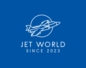 Jet Aircraft Outline logo