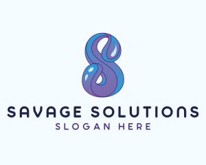 Aqua Water Letter S logo design