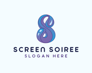 Aqua Water Letter S logo design