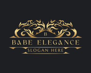 Ornamental Wreath  Decorative logo design