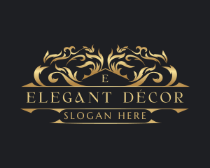 Ornamental Wreath  Decorative logo design