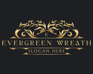 Ornamental Wreath  Decorative logo design