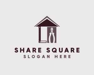 L Square & Pliers Tools logo design