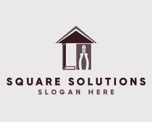 L Square & Pliers Tools logo design