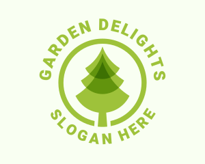 Green Pine Tree Farm logo design