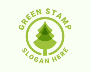 Green Pine Tree Farm logo design