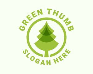 Green Pine Tree Farm logo design