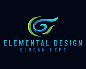 Air Cooling HVAC logo design