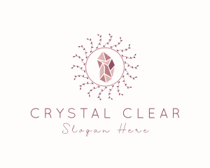 Crystal Gem Wreath logo design