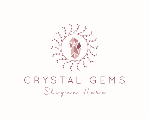 Crystal Gem Wreath logo design