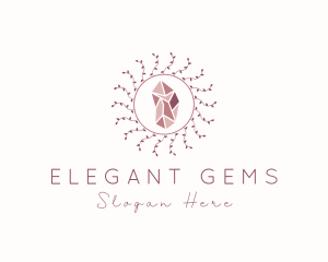 Crystal Gem Wreath logo design