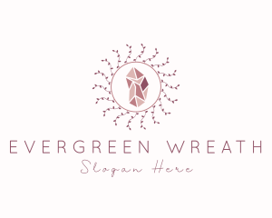 Crystal Gem Wreath logo design