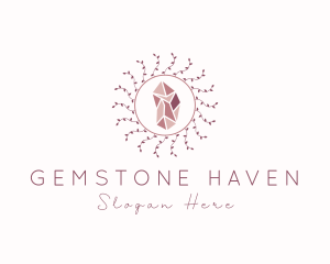 Crystal Gem Wreath logo design