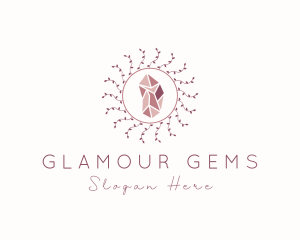 Crystal Gem Wreath logo design