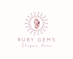 Crystal Gem Wreath logo design