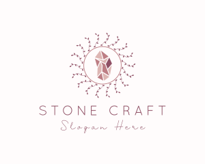 Crystal Gem Wreath logo design