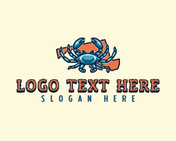 Blue Crab logo example 4