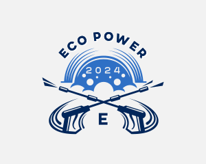 Cleaning Sanitation Power Washer logo design