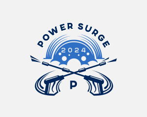 Cleaning Sanitation Power Washer logo design