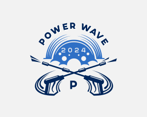 Cleaning Sanitation Power Washer logo design