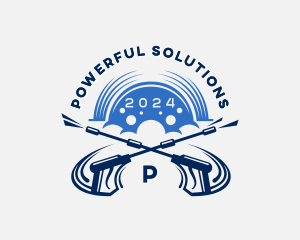 Cleaning Sanitation Power Washer logo design