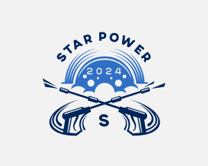 Cleaning Sanitation Power Washer logo design