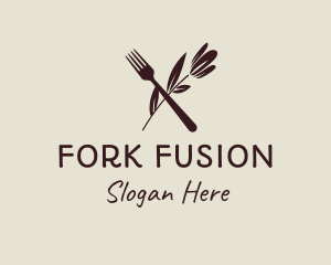 Fork Vegan Kitchen Business logo design