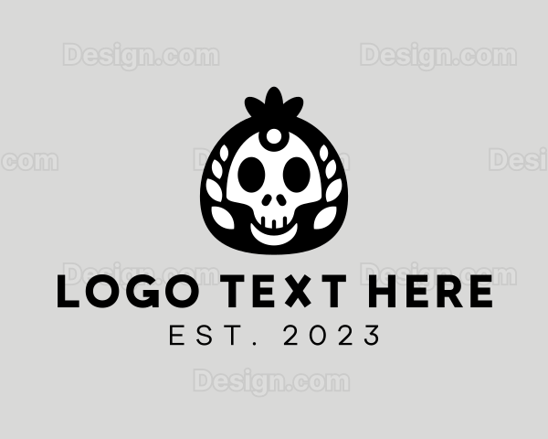 Cute Skeleton Skull Logo