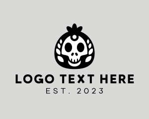 Cute Skeleton Skull logo